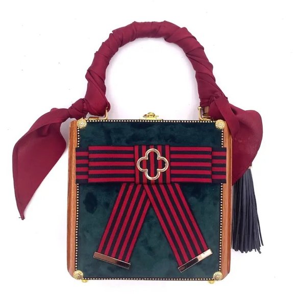 Darling Clutch Company Handbags - The Leighton Bag - Upcycled Vintage Cigar Box -Darling Clutch Company